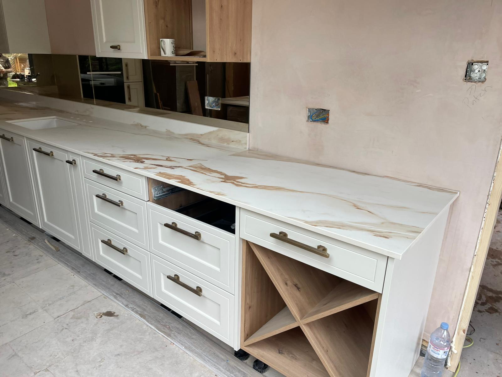 Fisher Residence — Marble Effect Quartz Worktops — Cheshire installation