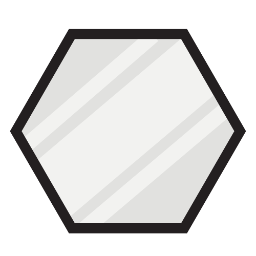 Hexagonal mirror icon