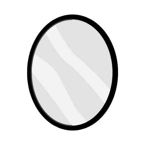 Oval mirror icon